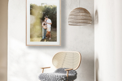 Scandinavian interior living room design, trendy home decor, 3d render