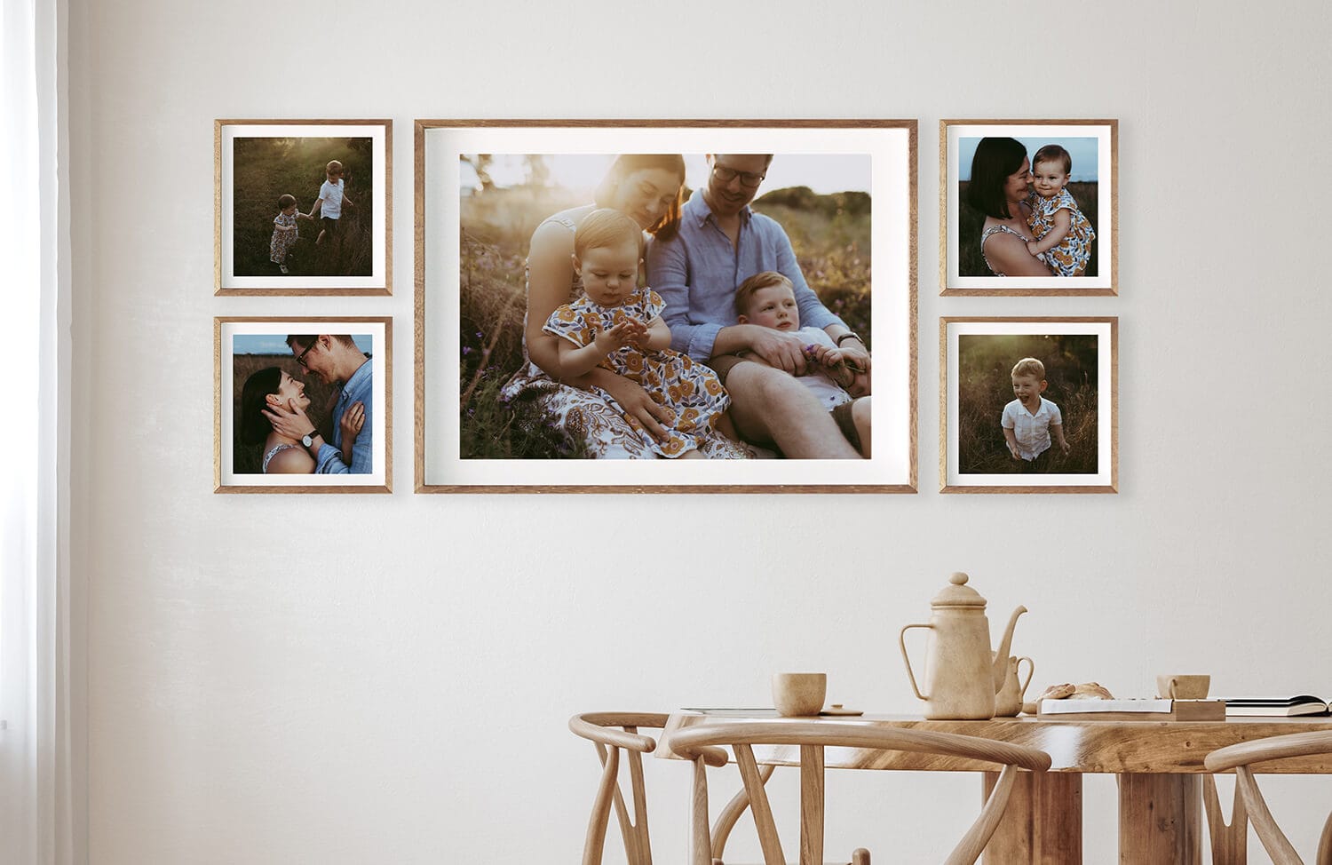 Wall mockup in farmhouse room interior, 3d render